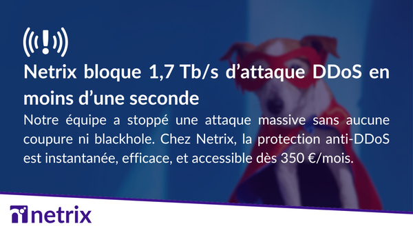 Comment Netrix a bloqué une attaque de 1,7 Tb/s en moins d’une seconde (et pourquoi la réactivité fait toute la différence)